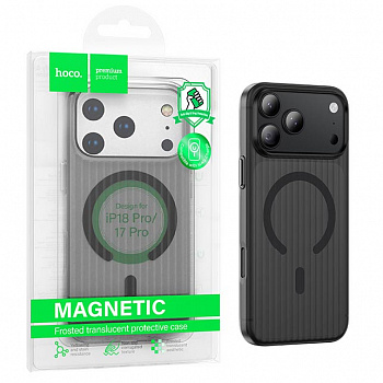Задняя накладка для iPhone 17 Pro/ 18 Pro Hoco Fog magnetic (Transparent Black) (20)