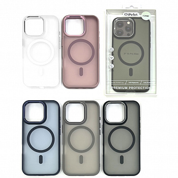 Задняя накладка для iPhone 15 Pro MAX iPefet матовая c MagSafe в ассортименте