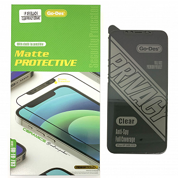 Защитное стекло для iPhone XR/ 11 (6.1) Ceramics Privacy Go-Des