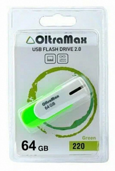 Флеш - накопитель USB 64Gb OltraMax 220 зелёный