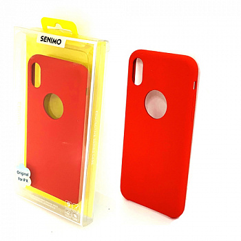 Силиконовый чехол для iPhone X/ XS (5,8) Red Senimo