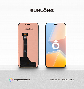 Дисплей + тачскрин для Honor X8B / 200 lite (Sunlong) (Black) + Frame Soft Oled