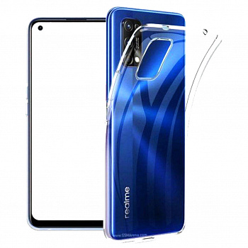 Силиконовый чехол для Realme 7 Pro прозрачный (от 5шт цена 10р)