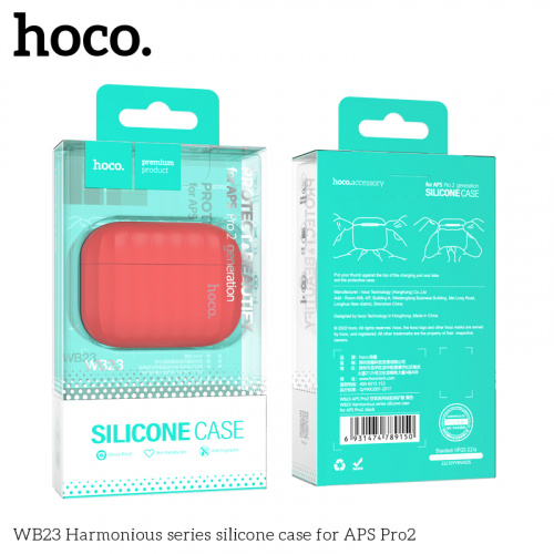 Чехол для наушников Hoco WB23 Air Pods Pro 2 Red