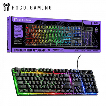 Клавиатура Hoco GM701 Vistoso wired gaming keyboard(Cyrillic version) (Black) (20)