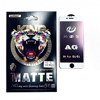 Защитное стекло для iPhone 6/ 6S (4.7) Red/White Wotaer King