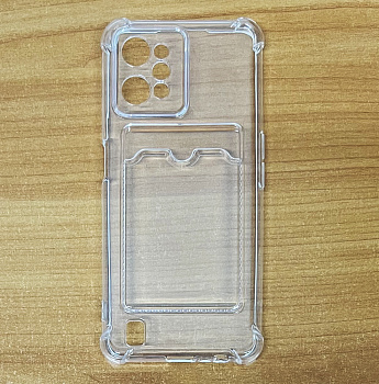 Силиконовый чехол для Realme C31 прозрачный с визитницей (от 5шт цена 10р)