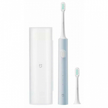 Электрическая зубная щетка Xiaomi Mijia  Electric Toothbrush T200C Blue （2 сменные щетки и футляр) 