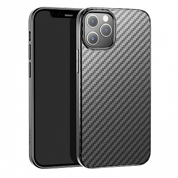 Силиконовый чехол для iPhone 12 mini (5.4) Hoco Delicate shadow series 0.9mm Чёрный