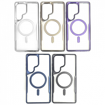 Силиконовый чехол Magnetic для Samsung S25 Ultra (S938) цветные в ассортименте