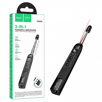 Беспроводной презентер Hoco GM205 pointer and page turning pen (Black) (18)