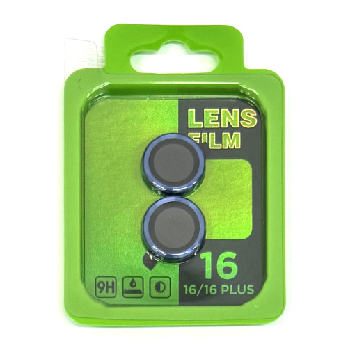 Защитное стекло на камеру для Apple iPhone 16/ 16 Plus Lens Film (Dark Blue)