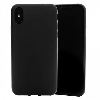 Силиконовый чехол для iPhone X/ XS (5,8) чёрный (от 10шт цена 25р)