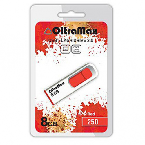 Флеш - накопитель USB 8Gb OltraMax 250 красный