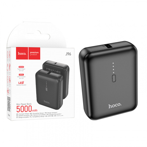 Аккумулятор (АКБ) Power Bank Hoco J96 (5000mAh) Srtider (Black) (111)