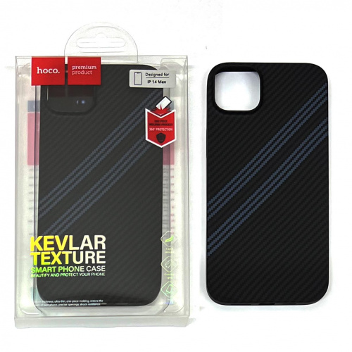 Задняя накладка для iPhone 14 Plus HocoKevlar (Black Blue) 