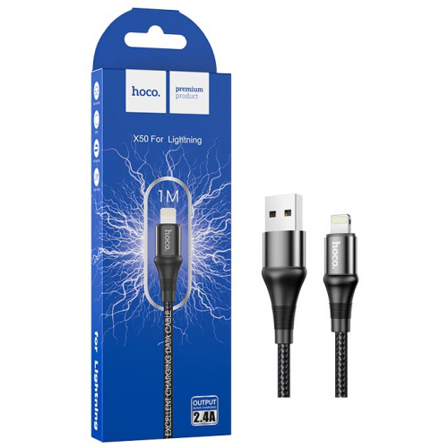 Кабель Hoco X50 (USB to Lightning) Excellent charging (Black) (31)