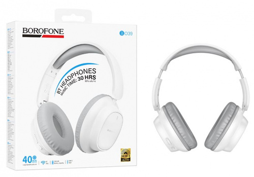 Наушники Borofone BO39 Bluetooth Melotide BT headphones (White) (40)