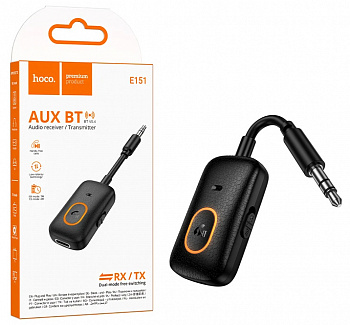 Адаптер трансмиттер HOCO E151 AUX/Bluetooth Graceful AUX BT audio receiver/transmitter (Black)
