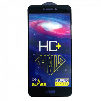 Защитное стекло для Honor 8 Black техпакет HD+ (от 10шт цена 29р)