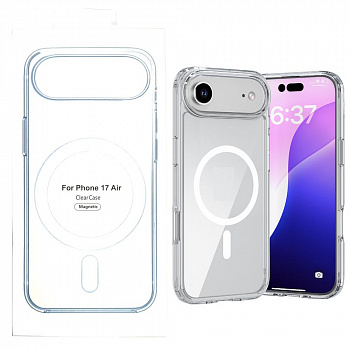 Силиконовый чехол для iPhone 17 Air позрачный c Magsafe
