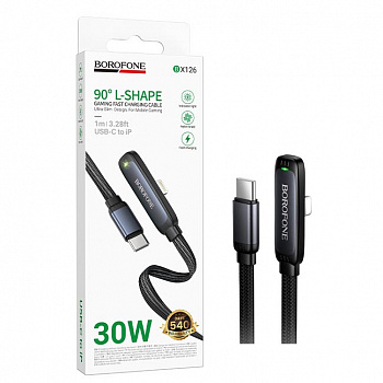 Кабель Borofone BX126 (PD Type-C to Lightning) Skillful PD30W charging (Black) (360)