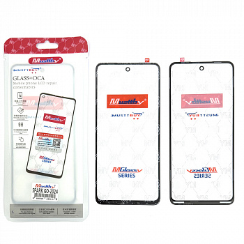 Glass+OCA Tecno Spark GO 2024\ Spark 20\ Spark 20C\ Hot 40i\ Smart 8\ 8+\ Pop 7 (Black) (Musttby)