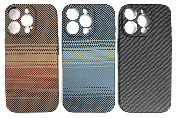 Задняя накладка для iPhone 16 Pro Knit карбон