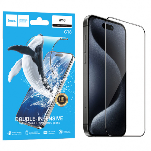 Защитное стекло для Apple iPhone 16 (G18) Hoco Shield full screen HD tempered glass (72)