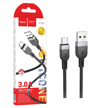 Кабель Hoco X109 (USB toType-C) (2m) Energy silicone charging (Black) (31)