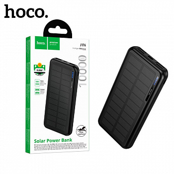 Аккумулятор (АКБ) Power Bank Hoco J176 (10000 mAh) Honorifico solar (Black) (56)