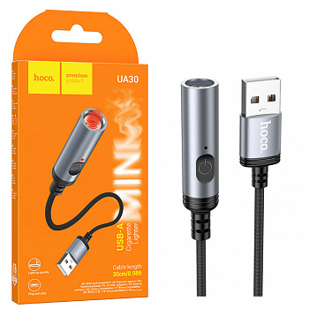 Переходник Hoco UA30 USB mini cigarette lighter (Black) (46)