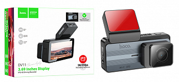 Автомобильный видеорегистратор HOCO DV11 driving recorder 2K display GPS (Silvery Gray) (20)