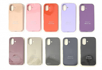 Силиконовый чехол для iPhone 17 копия-оригинала 360 в ассортименте