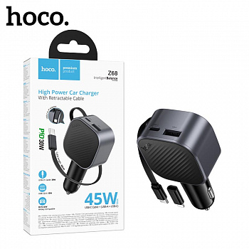 АЗУ Hoco Z68 (Type-C) Hero 45W(1A1C) (Black) (12)
