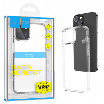 Силиконовый чехол для iPhone 14 Plus Hoco Beautify and protect (Transparent)