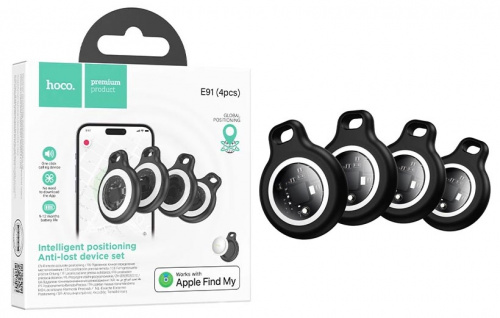 Портативный GPS трекер Hoco E91 (4PCS) Tiger (Black-White) (36)