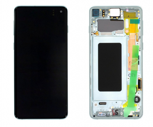 Дисплей + тачскрин для Samsung G973/ S10 Green (Service) + Frame  АКЦИЯ!!!