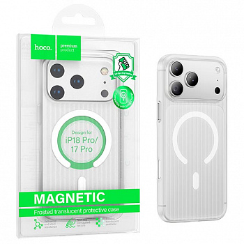 Задняя накладка для iPhone 17 Pro/ 18 Pro Hoco Fog magnetic (Transparent White) (20)