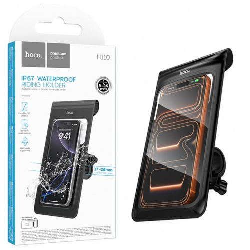 Держатель для телефона Hoco H110 Welle waterproof riding holder (Black) 