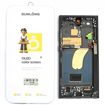 Дисплей + тачскрин для Samsung S918/ S23 Ultra Black (Sunlong Soft Oled) + Frame АКЦИЯ!!!