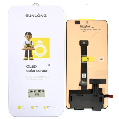 Дисплей для Xiaomi Redmi Note 13 Pro 5G (Sunlong) (Black) Soft Oled