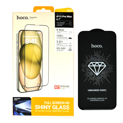 Защитное стекло для Apple iPhone 15 Pro MAX (A37) Hoco Unbounded series 3D curved surface HD (20)