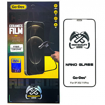 Защитное стекло для iPhone  X/ XS/ 11 Pro (5.8) Ceramics Go-Des