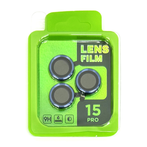 Защитное стекло на камеру для Apple iPhone 15 Pro/ 15 Pro MAX  Lens Film (Dark Blue)