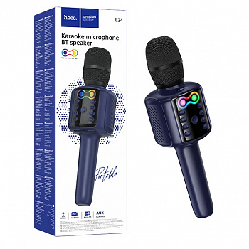 Микрофон Hoco L24 Shine karaoke microphone (Blue) (30) 