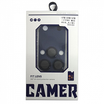 Защитное стекло на камеру для Apple iPhone 14 PM/ 15 PM/ 16 PM под 17 Pro Max Shield (Blue)