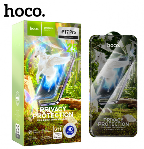 Защитное стекло для iPhone 17 Pro (G11) Hoco Privacy (25) (от 100 штук цена 61р)