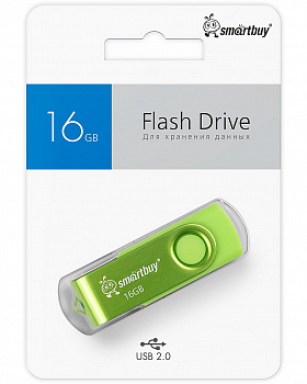 Флеш - накопитель USB 16Gb Smart Buy Twist зелёный