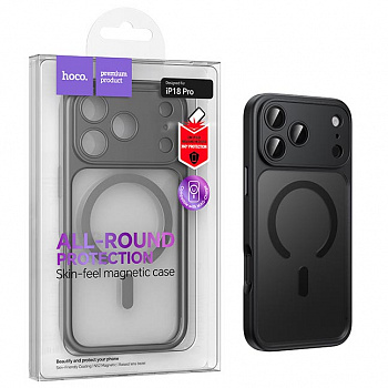 Задняя накладка для iPhone 17 Pro/ 18 Pro Hoco Plain magnetic protective (Mysterious Black) (20)